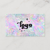 パステルカラーフェイクグリッター抽象デザイン 名刺 (正面)