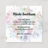 パステルカラーフェイクチュンキーグリッター スクエア名刺 (裏面)