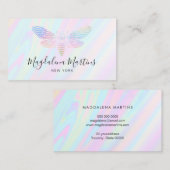 パステルカラーフェイクホログラフィックエフェクトロゴ 名刺 (正面/裏面)