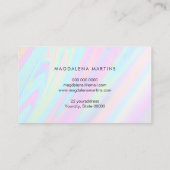 パステルカラーフェイクホログラフィックエフェクトロゴ 名刺 (裏面)