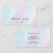 パステルカラーフェイクホログラフィ効果 名刺 (正面/裏面)