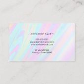 パステルカラーフェイクホログラフィ効果 名刺 (裏面)