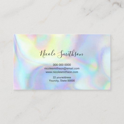 パステルカラーフェイク自筆証書 名刺 (裏面)