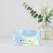 パステルカラーフェイク自筆証書 名刺 (スタンド正面)