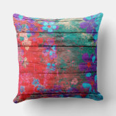 パステルカラーフラワーオンウッド#5 クッション (裏面)