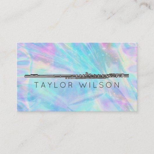 パステルカラーフルート先生 名刺 (正面)