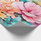 パステルカラーフローラアート ラッピングペーパー (角)