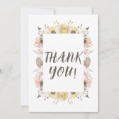 パステルカラーフローラ結婚ズ サンキューカード (正面)