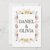 パステルカラーフローラ結婚ズ サンキューカード (裏面)