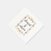 パステルカラーフローラ結婚ズ スタンダードカクテルナプキン (角)