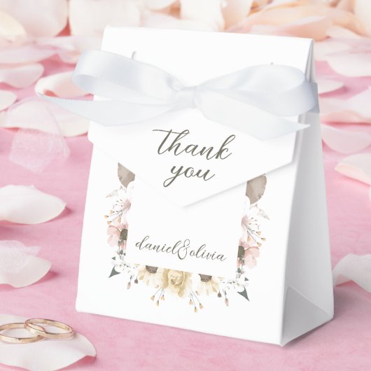 パステルカラーフローラ結婚ズ フェイバーボックス (ウェディング)