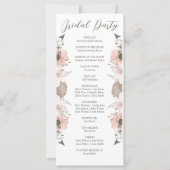 パステルカラーフローラ結婚式 プログラム (裏面)