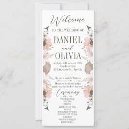 パステルカラーフローラ結婚式 プログラム