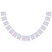 パステルカラーブルーピンクパープルスモールブライトゴールデン バンティングフラッグ (全)