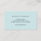 パステルカラーブロックパープル&アクアブルーミニマリスト 名刺 (裏面)