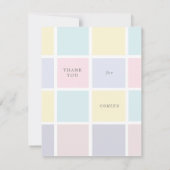 パステルカラーブロック金ゴールドブック用ベビーカード 出欠カード (裏面)