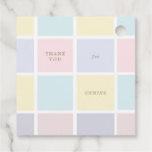 パステルカラーブロック金ゴールドベビーシャワー フェイバータグ (裏面)