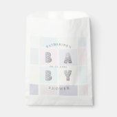 パステルカラーブロック金ゴールドベビーシャワー フェイバーバッグ (正面)
