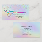 パステルカラーヘアスタイリスト 名刺 (正面/裏面)