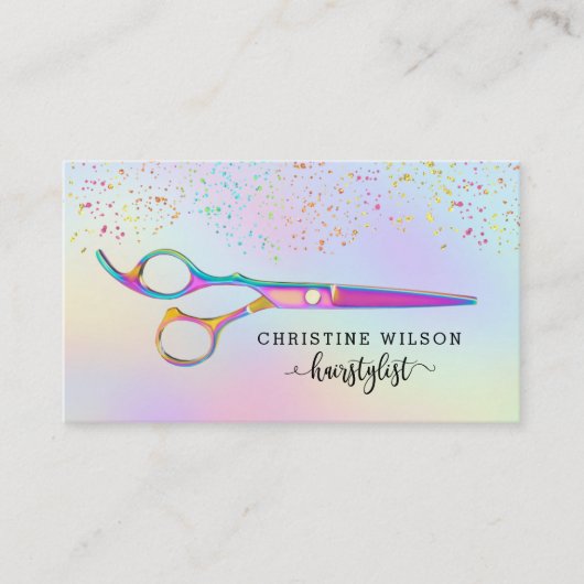 パステルカラーヘアスタイリスト 名刺 (正面)