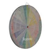 パステルカラーホイールオデッセイパーソナライズされた ダーツボード (正面左)