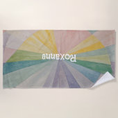 パステルカラーホイールオデッセイパーソナライズされた ビーチタオル (正面)