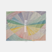 パステルカラーホイールオデッセイパーソナライズされた フリースブランケット (正面(横))