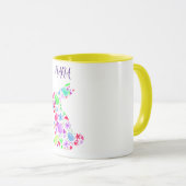 パステルカラーマグの"NANA"イースター卵うさぎ マグカップ (正面右)