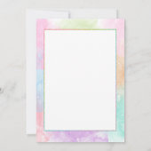 パステルカラーマザーとベビーキリン赤ちゃんシャワー 招待状 (裏面)