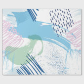 パステルカラーモダン幾何学的パターン ラッピングペーパー (フラット)