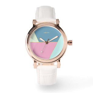 パステルカラーモノグラムイニシャルeWatch 腕時計