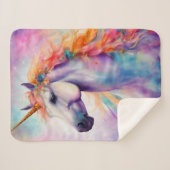 パステルカラーユニコーン シェルパブランケット (正面(横))