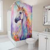 パステルカラーユニコーン シャワーカーテン (インサイチュ)