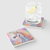 パステルカラーユニコーン ストーンコースター (横)