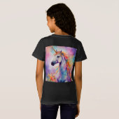 パステルカラーユニコーン Tシャツ (裏面フル)