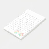 パステルカラーレインボードッグポープリントライン ポストイット (アングル)