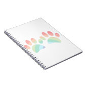 パステルカラーレインボードッグポープリント ノートブック (右側)