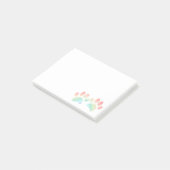 パステルカラーレインボードッグポープリント ポストイット (アングル)