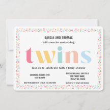 パステルカラーレインボーベイビーシャワーツインズスプリンクラー