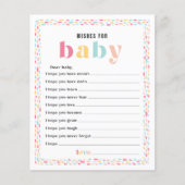 パステルカラーレインボーベビーシャワーの願いベビー (正面)