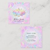 パステルカラーロータススクエアビジネスカード スクエア名刺 (正面/裏面)