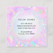 パステルカラーロータススクエアビジネスカード スクエア名刺 (裏面)