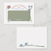 パステルカラーワイルドフローラアドバイスカード エンクロージャーカード (正面/裏面)