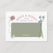 パステルカラーワイルドフローラアドバイスカード エンクロージャーカード (正面)