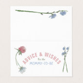 パステルカラーワイルドフローラアドバイスカード 名刺 (外部フラット)