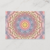 パステルカラーヴィンテージフラクタル万華鏡のように千変万化するパターン 名刺 (正面)