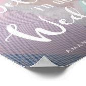 パステルカラー写真結婚のウェルカムサイン ポスター (角)