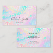 パステルカラー動物の肌の模様 名刺 (正面/裏面)