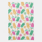 パステルカラー夏のポップス&フルーツ キッチンタオル (縦)