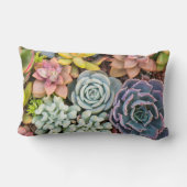 パステルカラー多肉植物ランバーピロー ランバークッション (裏面)
